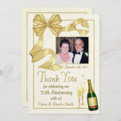 Hartelijk dank, 50e Jubileum cadeau - Flatte fotok Bedankkaart (Voorkant / Achterkant)