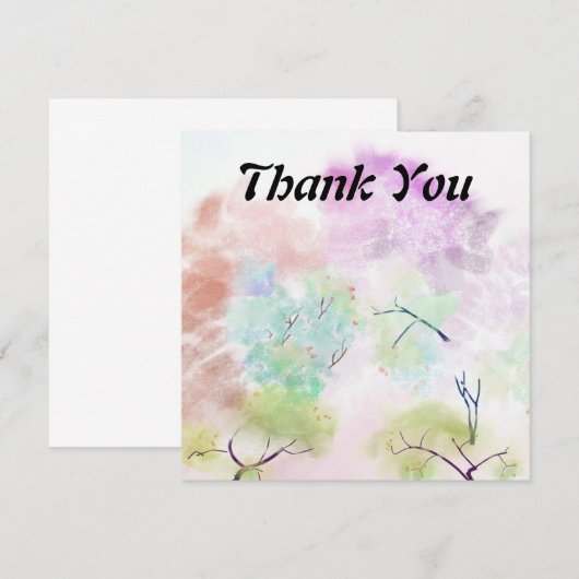 Hartelijk dank, 5,25 x 5,25-inch flat-Wenskaart (Voorkant / Achterkant)