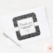 Hartelijk dank: 60e verjaardag Nummer patroon zwar Vierkante Sticker (Envelop)