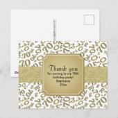 Hartelijk dank: 70e verjaardag Nummer patroon zwar Briefkaart (Voorkant / Achterkant)