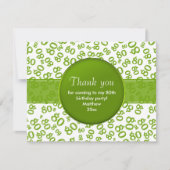 Hartelijk dank: 80th Green/White Bday Number Patte (Voorkant)