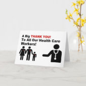 Hartelijk dank aan al onze gezondheidswerkers kaart (Gele Bloem)