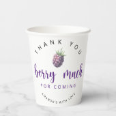 Hartelijk dank aan Berry Papieren Bekers (Achterkant)