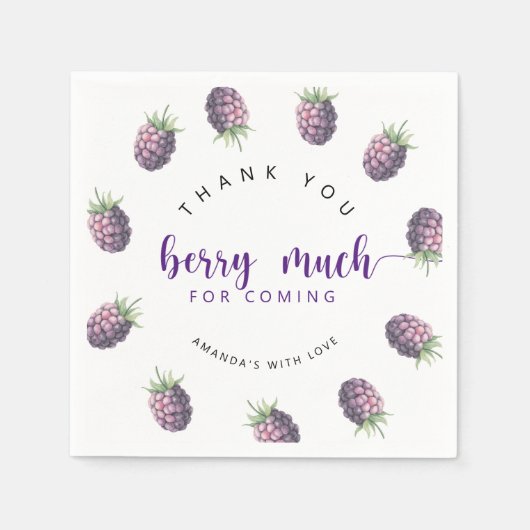 Hartelijk dank aan Berry Servet (Voorkant)