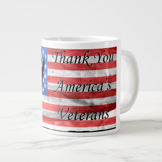 Hartelijk dank aan de Amerikaanse veteranen met vl Grote Koffiekop (Voorkant rechts)