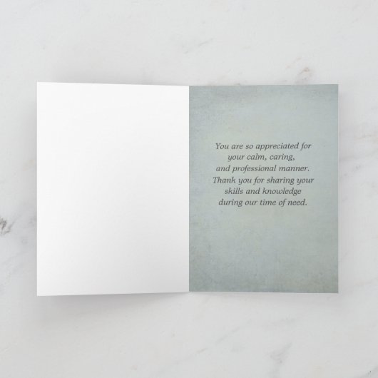 Hartelijk dank aan de arts kaart (Binnen)