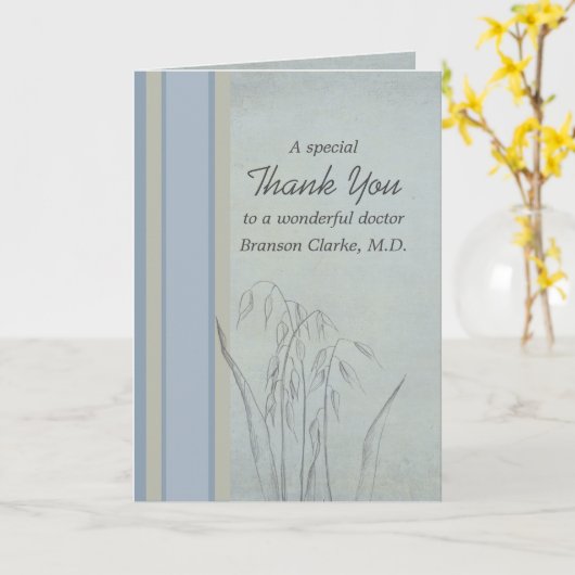Hartelijk dank aan de arts kaart (Gele Bloem)