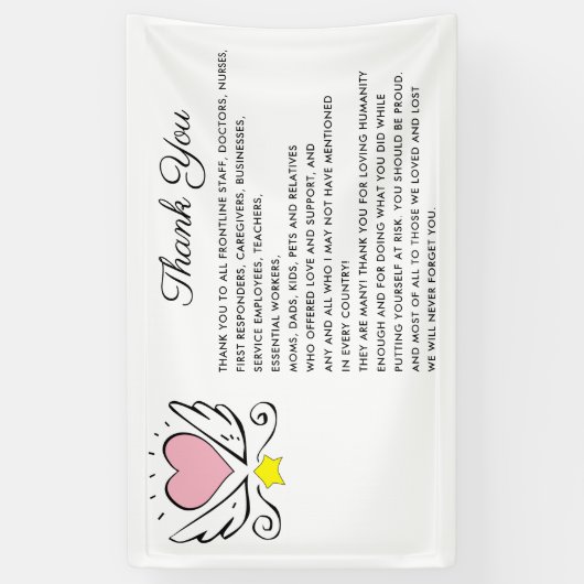 Hartelijk dank aan de eerste hulpverleners van COV Spandoek (Verticaal)