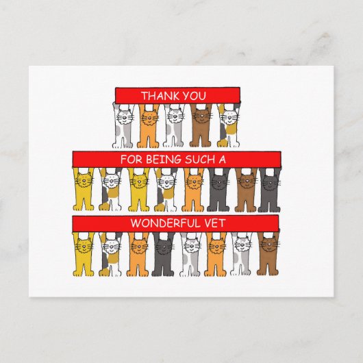 Hartelijk dank aan de Wonderful Veterinarian Briefkaart (Voorkant)