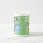 Hartelijk dank aan een Aziatische mannelijke leraa Porselein Kop (Voorkant)