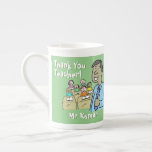 Hartelijk dank aan een Aziatische mannelijke leraa Porselein Kop