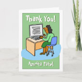 Hartelijk dank aan een medewerker van een Aziatisc Kaart (Voorkant)