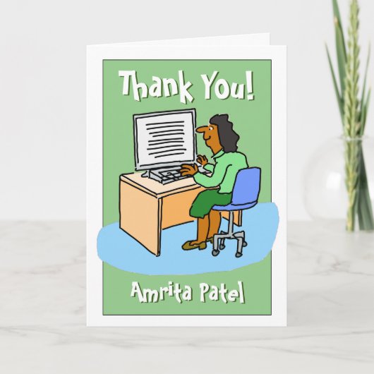 Hartelijk dank aan een medewerker van een Aziatisc Kaart (Voorkant)