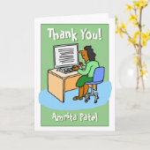 Hartelijk dank aan een medewerker van een Aziatisc Kaart (Gele Bloem)