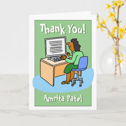 Hartelijk dank aan een medewerker van een Aziatisc Kaart (Gele Bloem)