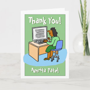 Hartelijk dank aan een medewerker van een Aziatisc Kaart