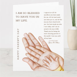 Hartelijk dank aan mijn ouders bedankkaart