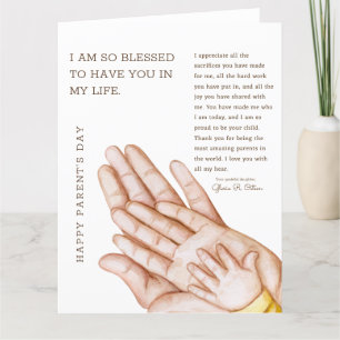 Hartelijk dank aan mijn ouders bedankkaart