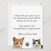Hartelijk dank aan uw dierenarts met Wenskaart (Achterkant)