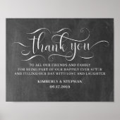 Hartelijk dank aan vrienden en huwelijksbordje poster (Voorkant)