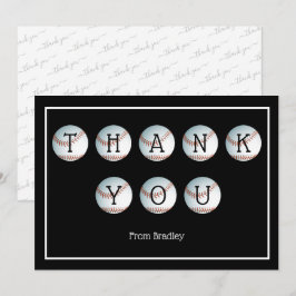 Hartelijk dank Aangepast Baseball Bedankkaart