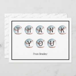 Hartelijk dank Aangepast Baseball Bedankkaart