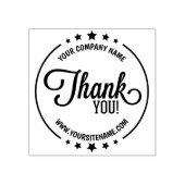 Hartelijk dank, Aangepast bedrijf en Site. Rubberstempel (Afrduk)