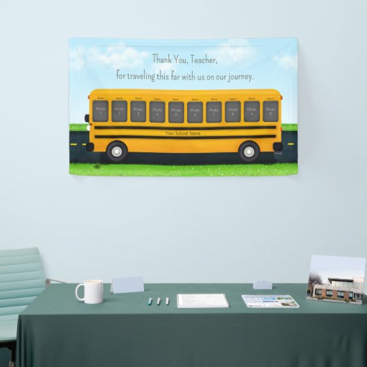 Hartelijk dank Aangepast schoolvak 10 Foto Spandoek (Beurs)