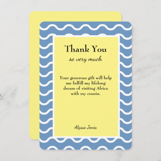 Hartelijk dank Aangepaste bewerkbare tekst Elke lo Bedankkaart (Voorkant / Achterkant)