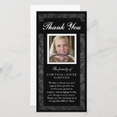 Hartelijk dank, aangepaste foto zwart-witfotokaart bedankkaart (Voorkant / Achterkant)