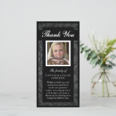 Hartelijk dank, aangepaste foto zwart-witfotokaart bedankkaart (Staand voorkant)