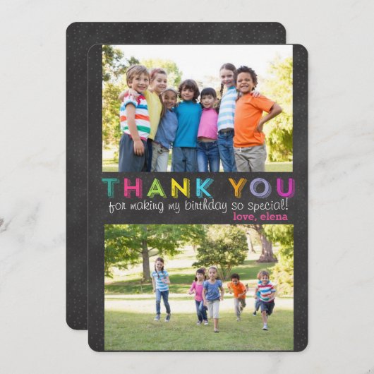 Hartelijk dank, aangepaste fotokaart bedankkaart (Voorkant / Achterkant)