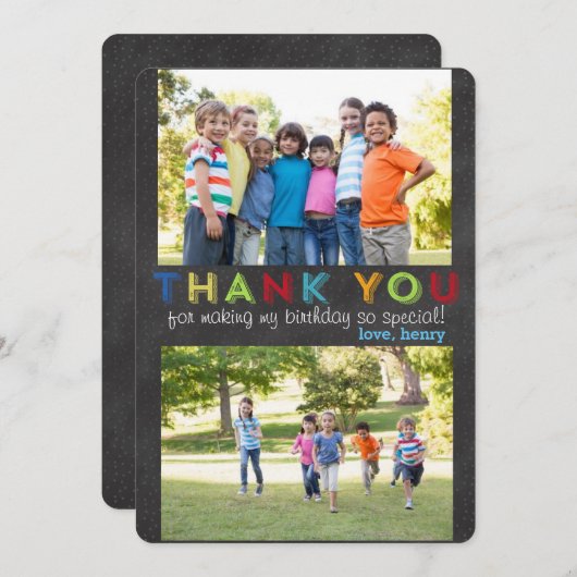 Hartelijk dank, aangepaste fotokaart bedankkaart (Voorkant / Achterkant)