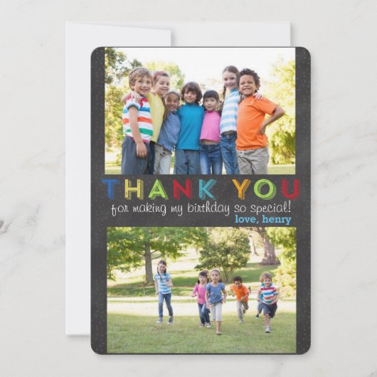 Hartelijk dank, aangepaste fotokaart bedankkaart (Voorkant)