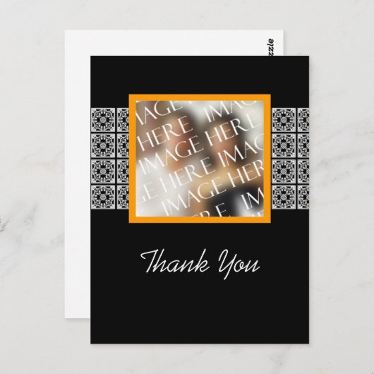 Hartelijk dank Aangepaste fotowedloop Briefkaart (Voorkant / Achterkant)