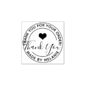 Hartelijk dank Aangepaste Logo Elegant Script Cirk Rubberstempel (Afrduk)