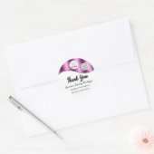 Hartelijk dank. Aangepaste Logo Qr-code Roze Ronde Sticker (Envelop)