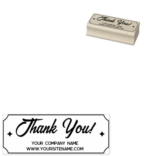 Hartelijk dank, aangepaste zaken en site rubberstempel (Gestempeld)