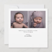 Hartelijk dank, aankondiging van de foto van het h (Achterkant)