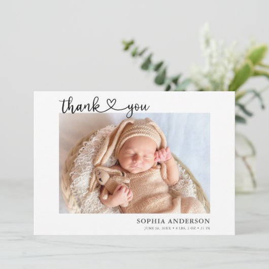 Hartelijk dank, aankondiging van de foto van het h (Staand voorkant)