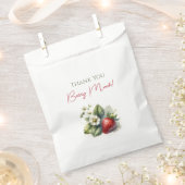 "Hartelijk dank" Aardbei Verjaardag Bedankzakje (Geknipt)