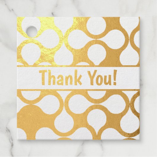 Hartelijk dank, Abstract golfpatroon op maat Bedankjes Labels (Voorkant)