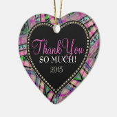 Hartelijk Dank Abstract Roze Hart Ornament (Links)