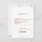 Hartelijk dank Abstract Visitekaartje vormen Bedankkaart (Achterkant)