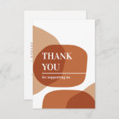 Hartelijk dank Abstract Visitekaartje vormen Bedankkaart (Voorkant / Achterkant)