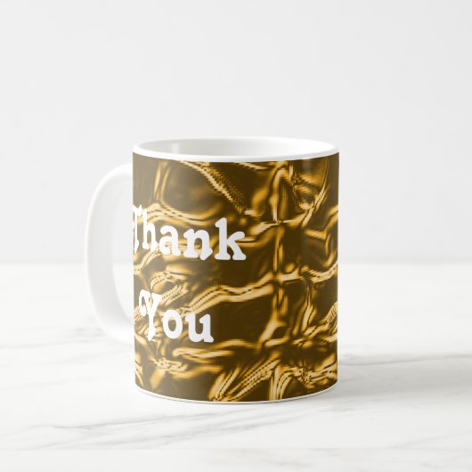 Hartelijk dank, Abstracte goudwaardering Koffiemok (Voorkant links)