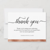 Hartelijk dank, Afstuderen Gold Foil Hartelijk dan Bedankkaart (Voorkant)