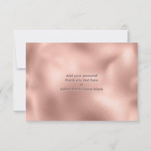 Hartelijk dank Afstuderen Roos Gold 3 Foto Afstude Bedankkaart (Achterkant)