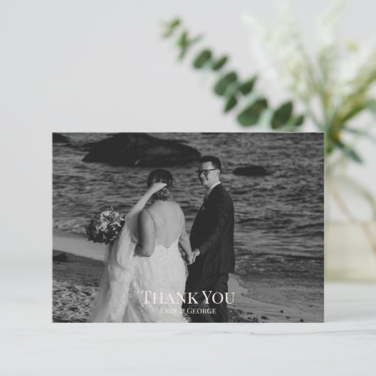 Hartelijk dank: Anemone & Blue delphinium Bedankkaart (Staand voorkant)