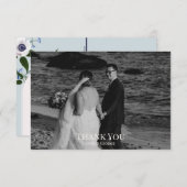 Hartelijk dank: Anemone & Blue delphinium Bedankkaart (Voorkant / Achterkant)